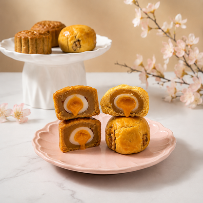 TRADITIONAL MOONCAKE WITH SALTED EGG YOLK MOCHI [MID-AUTUMN 2026]