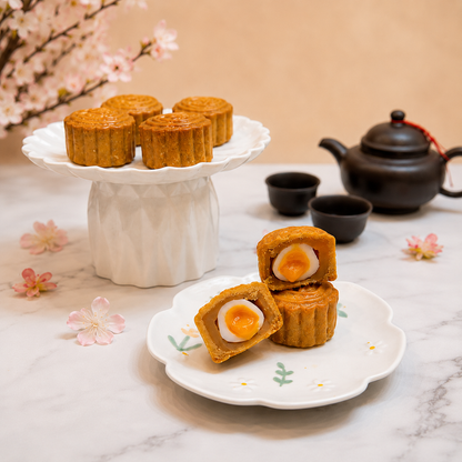 TRADITIONAL MOONCAKE WITH SALTED EGG YOLK MOCHI [MID-AUTUMN 2026]