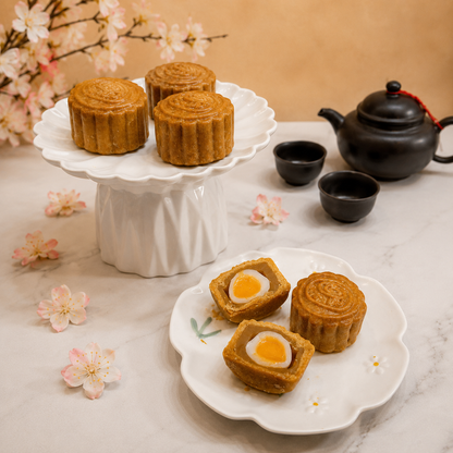 TRADITIONAL MOONCAKE WITH SALTED EGG YOLK MOCHI [MID-AUTUMN 2026]